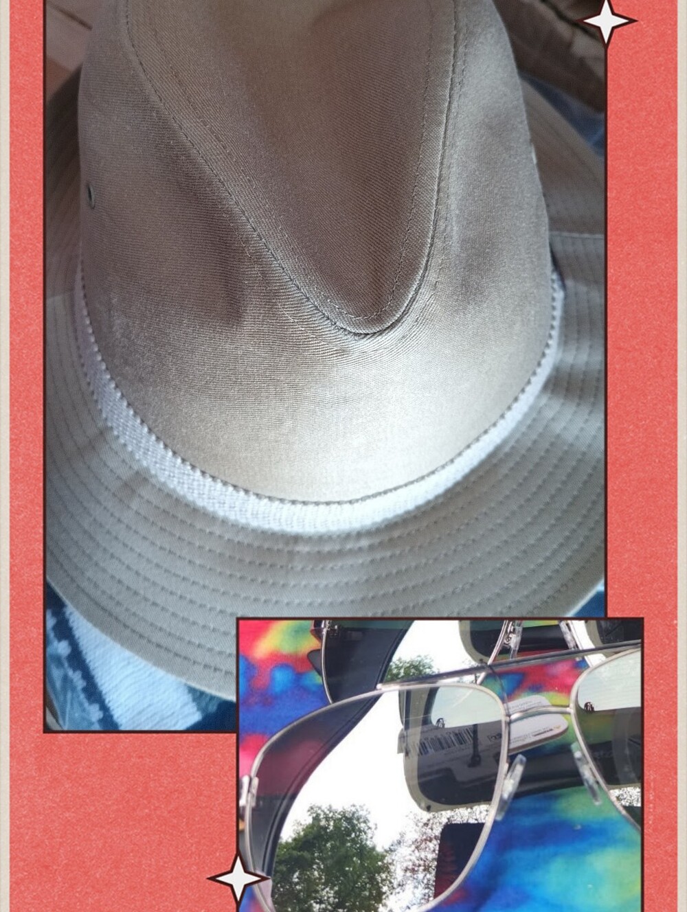 Lot of 2 Kangol vintage men's hat with Wrangler Glasses
